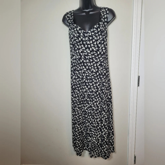 Vintage Jamie Brooke Floral Fit and Flare Dress sz M - Picture 1 of 8